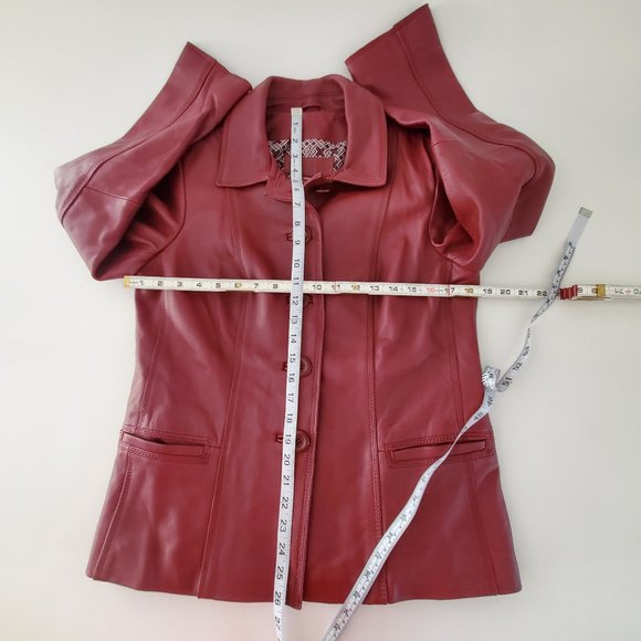 Leather Blazer Jacket Women's M - Picture 7 of 10